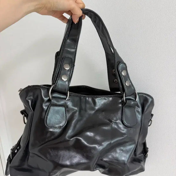 [BUNJANG] Black Leather Shoulder Bag / 새상품 ) 블랙 숄더백