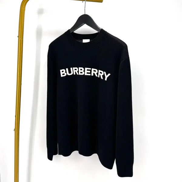 [BUNJANG] Burberry Logo Wool Cotton Knit Sweater Black (Size S) / [S사이즈] 버버리 로고 울 코튼 여성 니트 블랙 (8065604)