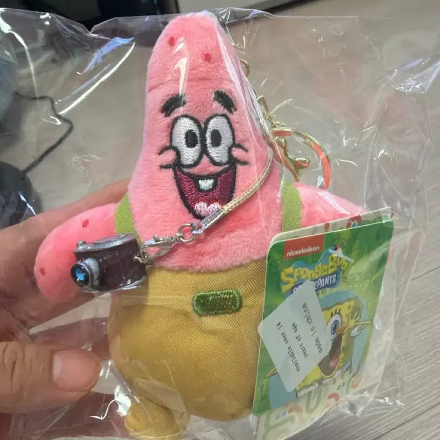 [BUNJANG] SpongeBob SquarePants Patrick Star Mini Camera Plush Keychain / 귀여운 스펀지밥 별가 뚱이 인형키링