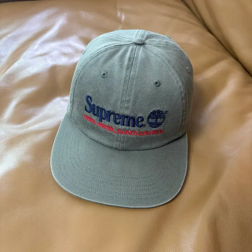 [BUNJANG] Supreme Timberland 6-Panel Washed Cap Olive Khaki / 슈프림 팀버랜드 6패널 볼캡 모자 워시드 올리브 카키