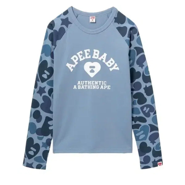 [BUNJANG] BAPE AP Camo Raglan Long Sleeve T-Shirt / 베이프 정품 에이피 카모 래글런 롱슬리브 티