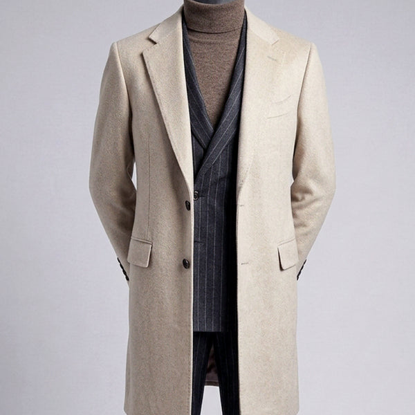 [BUNJANG] BON 100% Italian Colombo Cashmere Single Coat Ivory XL (105) / BON/본 이태리 콜롬보 캐시미어 100% 아이보리 싱글 코트/105
