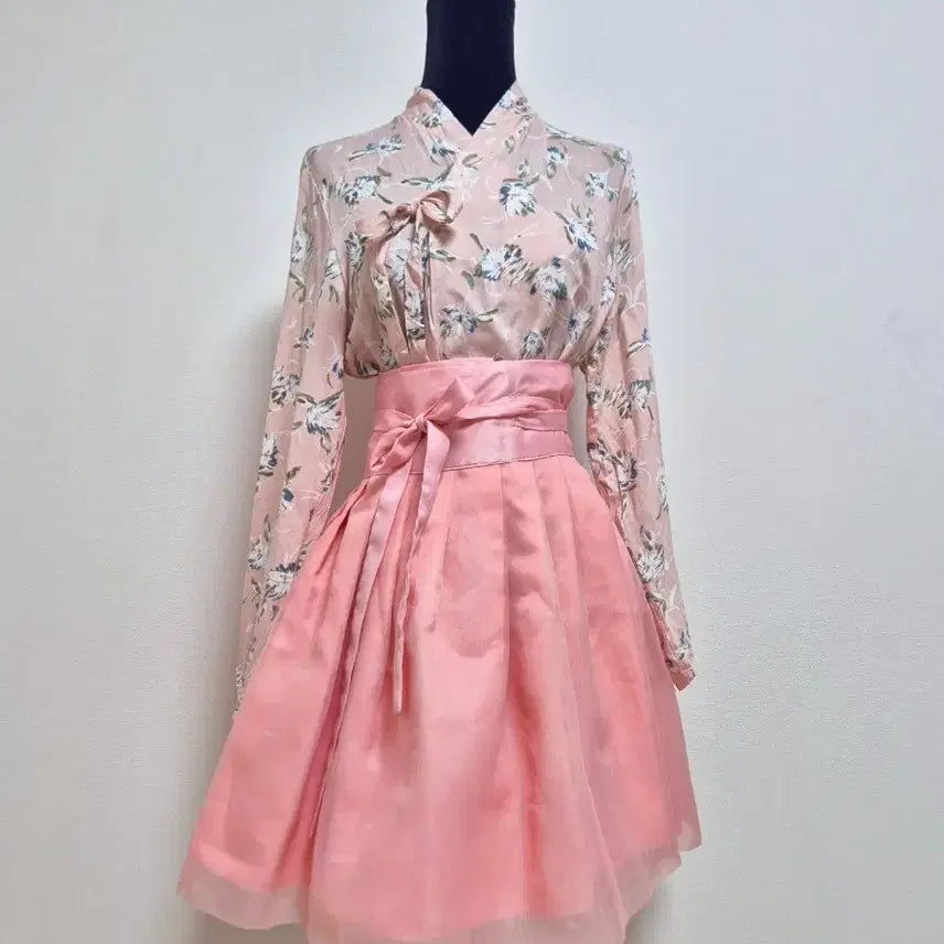 [BUNJANG] Traditional Korean Dress - Cheollik One-Piece Hanbok / 생활한복 철릭 원피스 (하객룩 피로연 오간자 졸업 리슬 시크라인 수설화