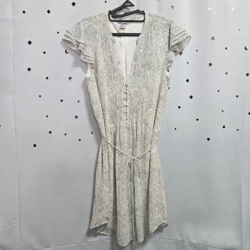 [BUNJANG] H&M Pattern Mini Dress White Size 40 / H&M 원피스 화이트 패턴 40