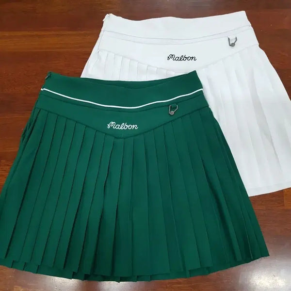 [BUNJANG] Women's Golf Spandex Pleated Skirt Set / 골프   스판덱스 플리츠  스커트 2개셋트 무료배송