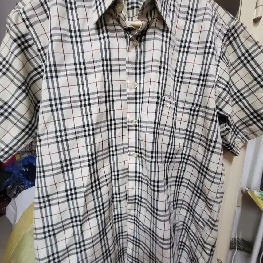 [BUNJANG] Burberry London Check Short Sleeve Shirt / 버버리 런던 체크 반팔 셔츠