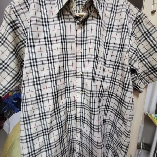 [BUNJANG] Burberry London Check Short Sleeve Shirt / 버버리 런던 체크 반팔 셔츠