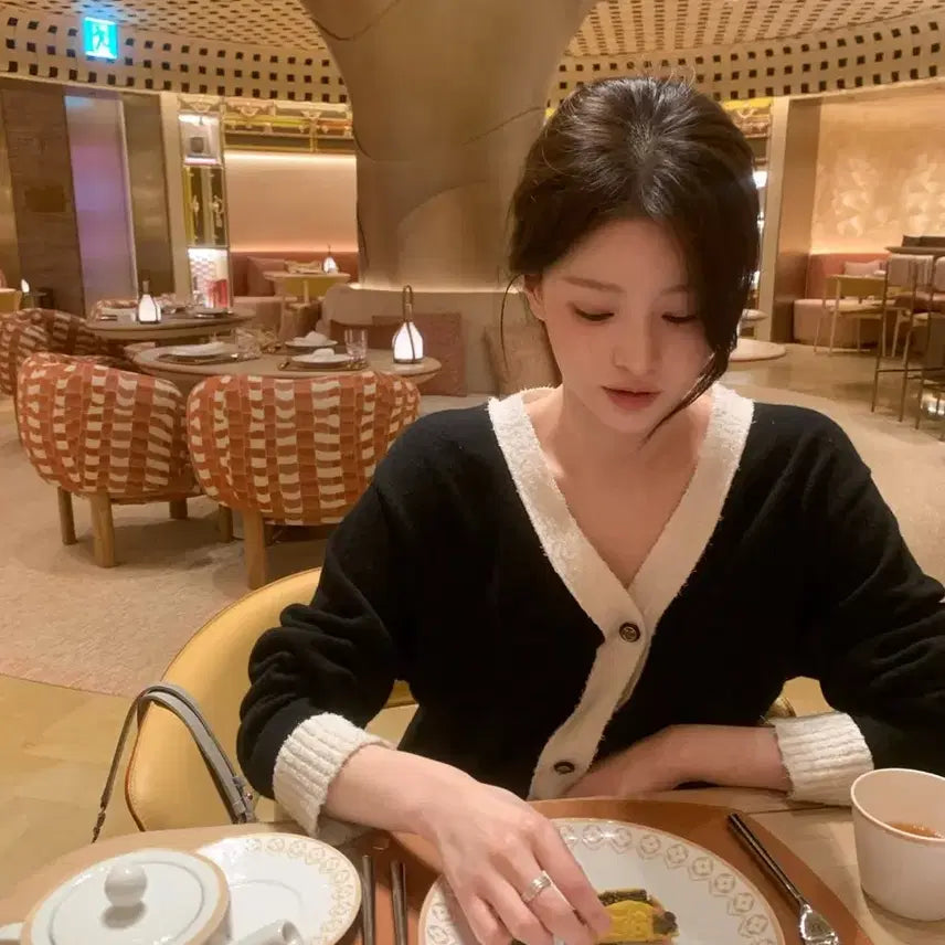 [BUNJANG] Shop Modo Black Ribbon Cardigan / 샵모도 가디건 새상품