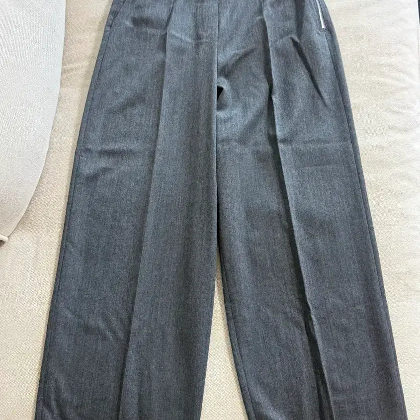 [BUNJANG] Edition By Mischha Grey Wide Leg Slacks (Size 55) / 새상품) 에디션바이미샤 그레이 와이드 슬랙스 55사이즈 (하이엔드 여성복
