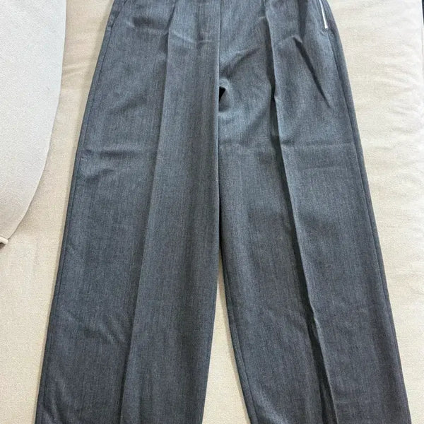 [BUNJANG] Edition By Mischha Grey Wide Leg Slacks (Size 55) / 새상품) 에디션바이미샤 그레이 와이드 슬랙스 55사이즈 (하이엔드 여성복
