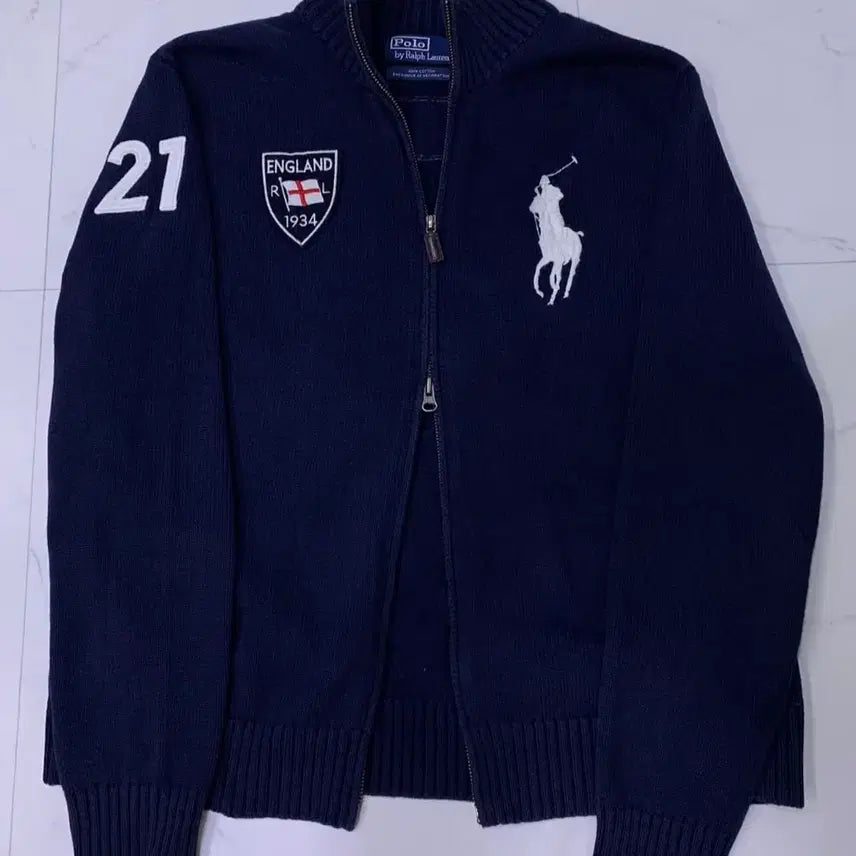 [BUNJANG] Polo Ralph Lauren Big Pony England Two-Way Zip-Up Jacket / 폴로 치프키프 빅포니 잉글랜드 투웨이집업
