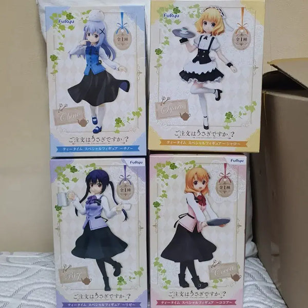 [BUNJANG] Furyu Is the Order a Rabbit?? Tea Time Special Ver. 4 Figure Set / [정품] 후류 주문은 토끼입니까? 티타임 스페셜 Ver. (4종세트)