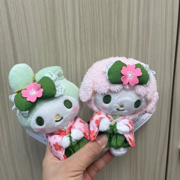 [BUNJANG] Sanrio My Melody & Piano Cherry Blossom Kimono Charm / 일본정품 산리오 마이멜로디 피아노 벚꽃 기모노 마코 키링 새제품