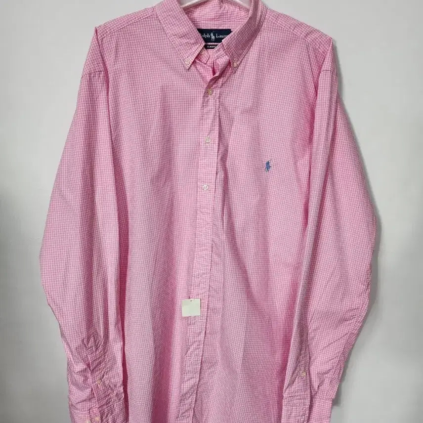 [BUNJANG] Polo Ralph Lauren Classic Fit Pink Check Shirt 4XL / 폴로 랄프로렌 핑크 체크 셔츠 클래식핏 4XL 120 새제품