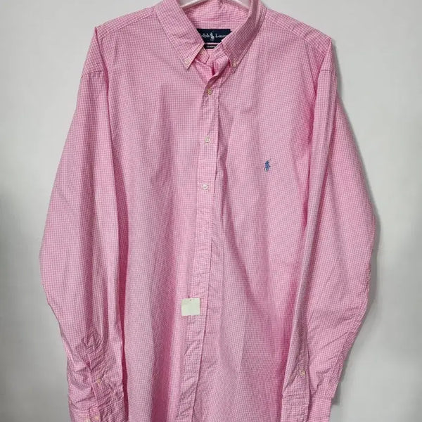 [BUNJANG] Polo Ralph Lauren Classic Fit Pink Check Shirt 4XL / 폴로 랄프로렌 핑크 체크 셔츠 클래식핏 4XL 120 새제품