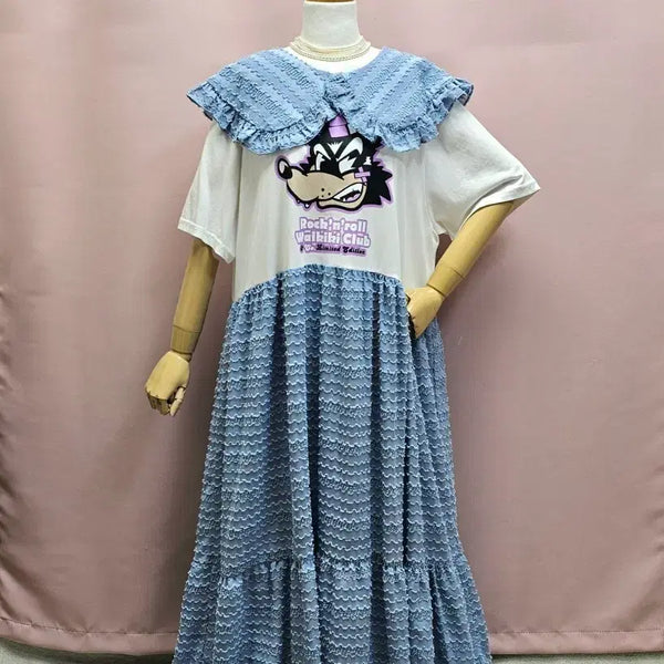 [BUNJANG] evo seoul High-Quality Big Collar Maxi Long Dress / evo seoul 고퀄 빅카라 롱원피스 맥시원피스
