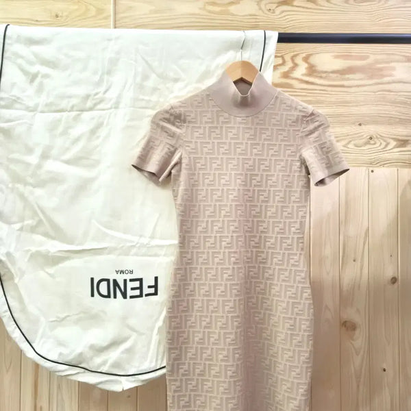 [BUNJANG] Fendi FF Logo Print Dress Size 40 (US 4) / 펜디 FF원피스 40사이즈