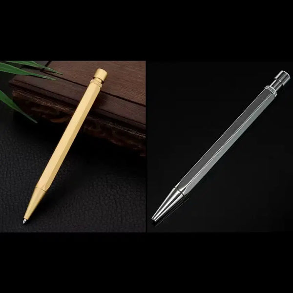 [BUNJANG] Full Metal Stainless Steel Hexagonal Ballpoint Pen (Unused) / 풀메탈 스테인리스 고급 육각 볼펜 (미사용품)