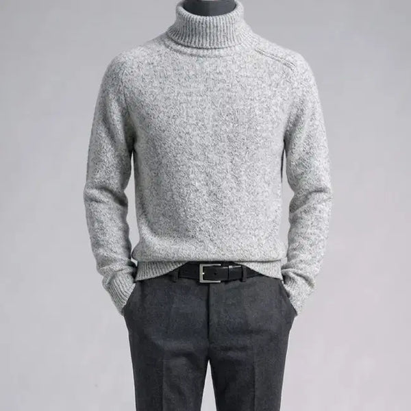 [BUNJANG] And Z by ZIOZIA Rams Wool Turtleneck Sweater Light Gray / 지오지아 And Z/앤드지 하드 램스 울 터틀넥 스웨터 그레이/100