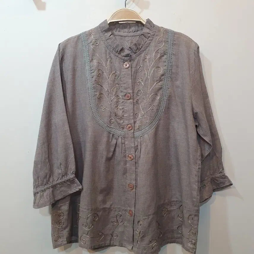 [BUNJANG] Vintage Mint Cocoa Mori Blouse / 빈티지 민트 코코아 모리 블라우스