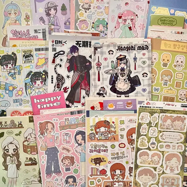 [BUNJANG] Seal Sticker Pack (Includes Character Stickers) / 씰스티커 6장팩 스티커 처분 인물스티커 포함