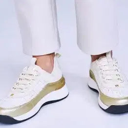 [BUNJANG] Escada White Label Women's Tweed Sneakers Beige 230 / 에스까다 화이트라벨 여성 트위드 스니커즈 베이지 230  s45