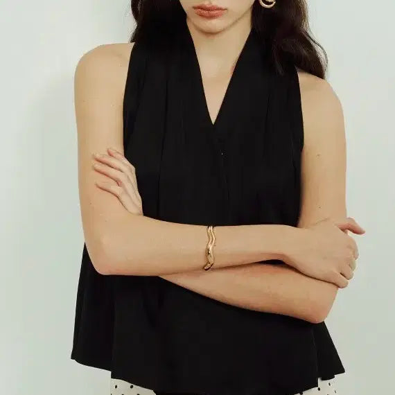 [BUNJANG] Elborn Adel Sleeveless Blouse Black / 엘보른 elborn 아델 슬리브리스 블라우스 블랙 36 새상품