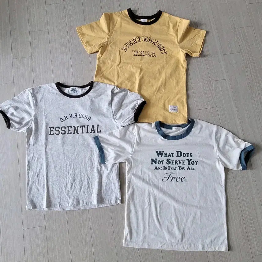 [BUNJANG] Grove Ringer T-Shirt & Short-Sleeve Tees Bundle / 그로브 티셔츠 링거티 반팔티 외 반팔티 2종 (일괄판매만해요)