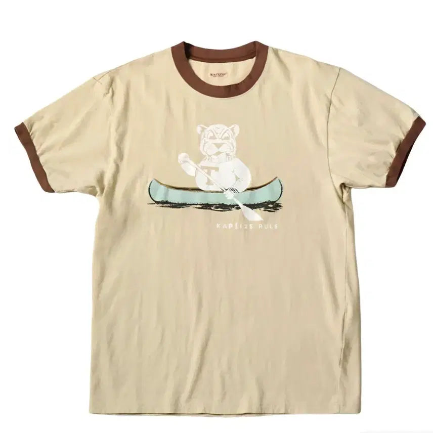 [BUNJANG] Kapital Ringer Tee Beige / 캐피탈 링거 티 베이지
