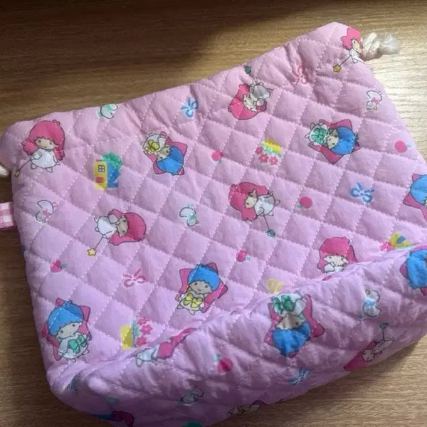 [BUNJANG] Kikilala Little Twin Stars String Pouch / 원단커미션 키키라라 리틀트윈스타 스트링 파우치 산리오