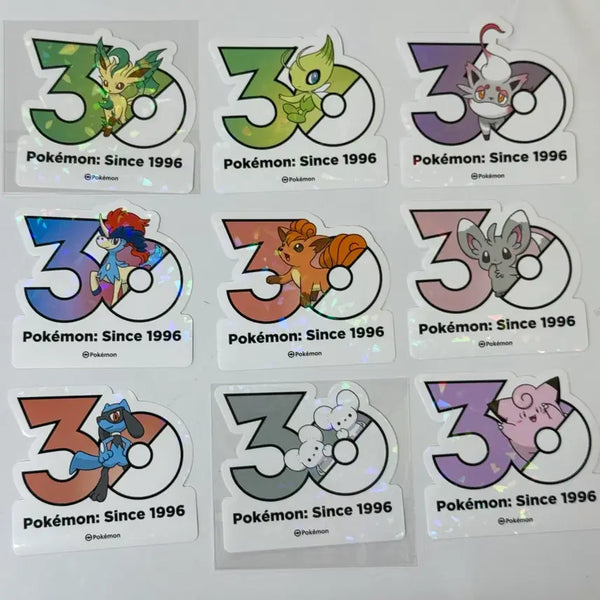 [BUNJANG] Pokemon 30th Anniversary Stickers - Riolu, Chingh, Clefairy / 포켓몬 30주년 스티커 치라미 리오르 삐삐