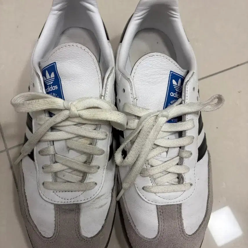 [BUNJANG] Adidas Samba White Suede Sneakers / 아디다스 삼바