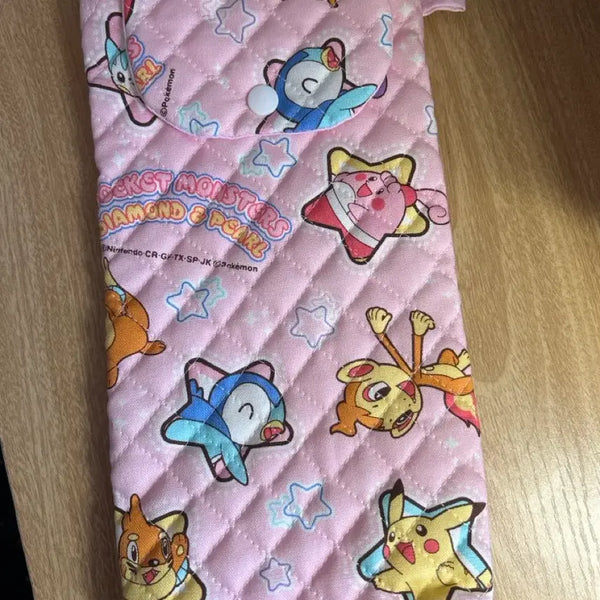 [BUNJANG] Custom Fabric Nintendo OLED Pokemon Pouch / 원단 커미션 닌텐도 oled 포켓몬 파우치