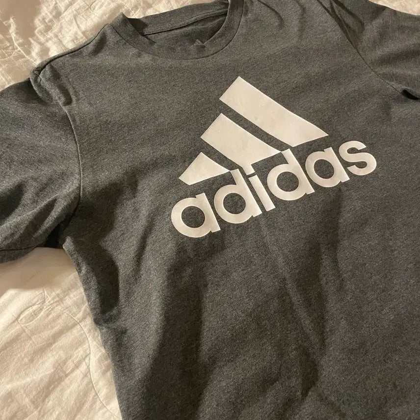 [BUNJANG] Adidas Big Logo Short Sleeve T-Shirt Charcoal / 아디다스 빅로고 반팔