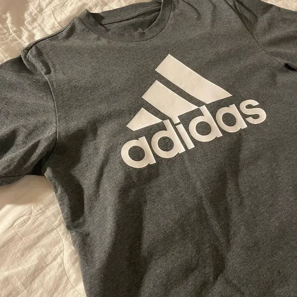[BUNJANG] Adidas Big Logo Short Sleeve T-Shirt Charcoal / 아디다스 빅로고 반팔