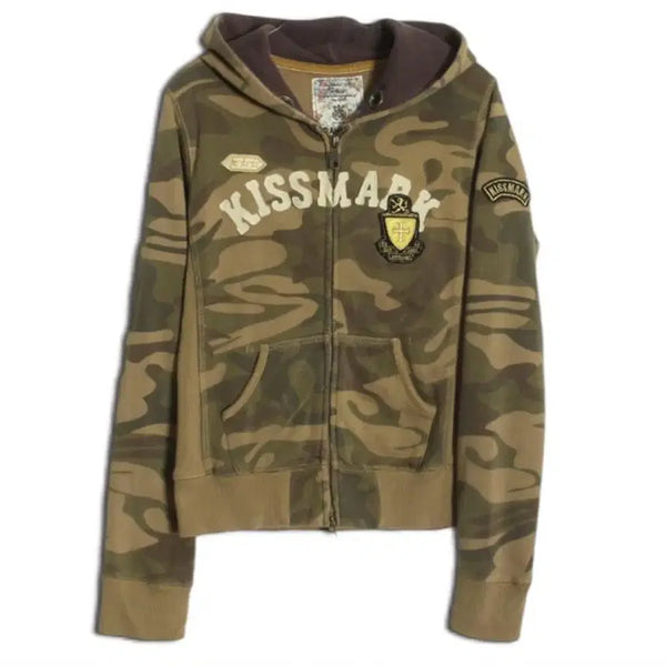 [BUNJANG] KISSMARK Camo Hood Zip-Up Jacket / KISSMARK camo hood zipup