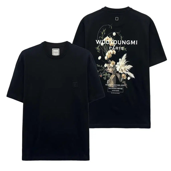 [BUNJANG] Wooyoungmi Black Flower Short Sleeve T-Shirt W263TS06708B / [새상품정품] 우영미 블랙 플라워 반팔 티셔츠 W263TS06708B