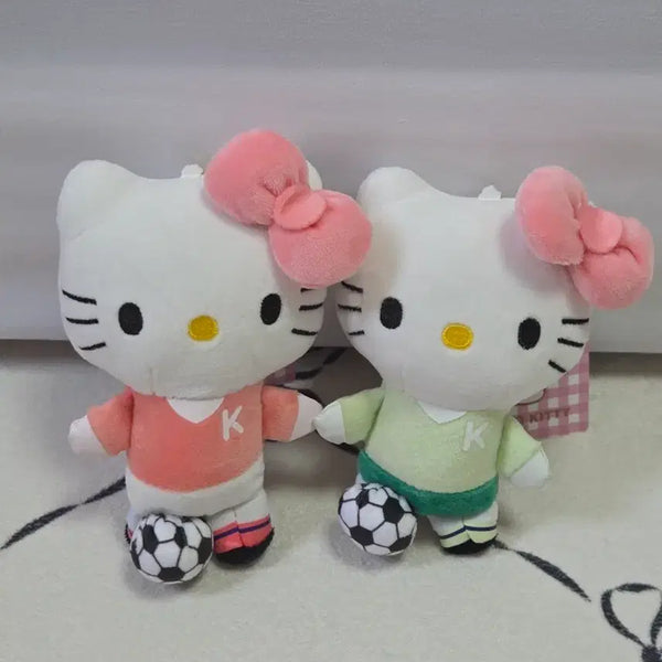 [BUNJANG] Hello Kitty Soccer Plush Pink/Mint Bundle Set / 헬로키티 축구 인형 핑크/민트