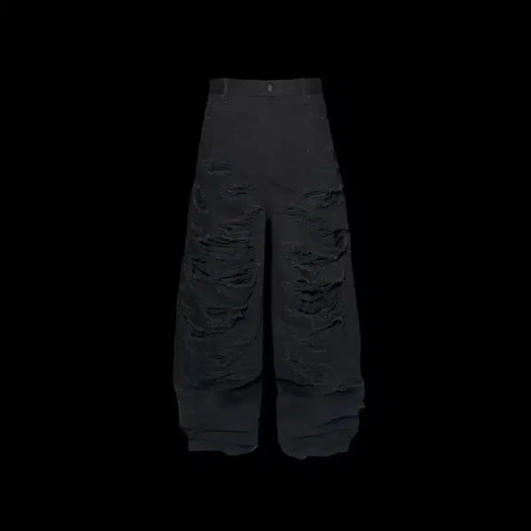 [BUNJANG] Emos Tance Club Japanese Distressed Wide Baggy Jeans V2 / [2] 에모스탠스클럽 재패니즈 디스트레스드 와이드 배기진 V2