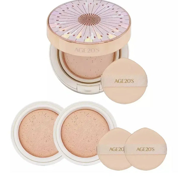 [BUNJANG] Age 20's Volume Effect High Cover Cushion Foundation (1 Full Size + 2 Refills) / 에이지투웨니스 볼륨 이펙트 하이 커버 쿠션 본품1 리필2 age'20