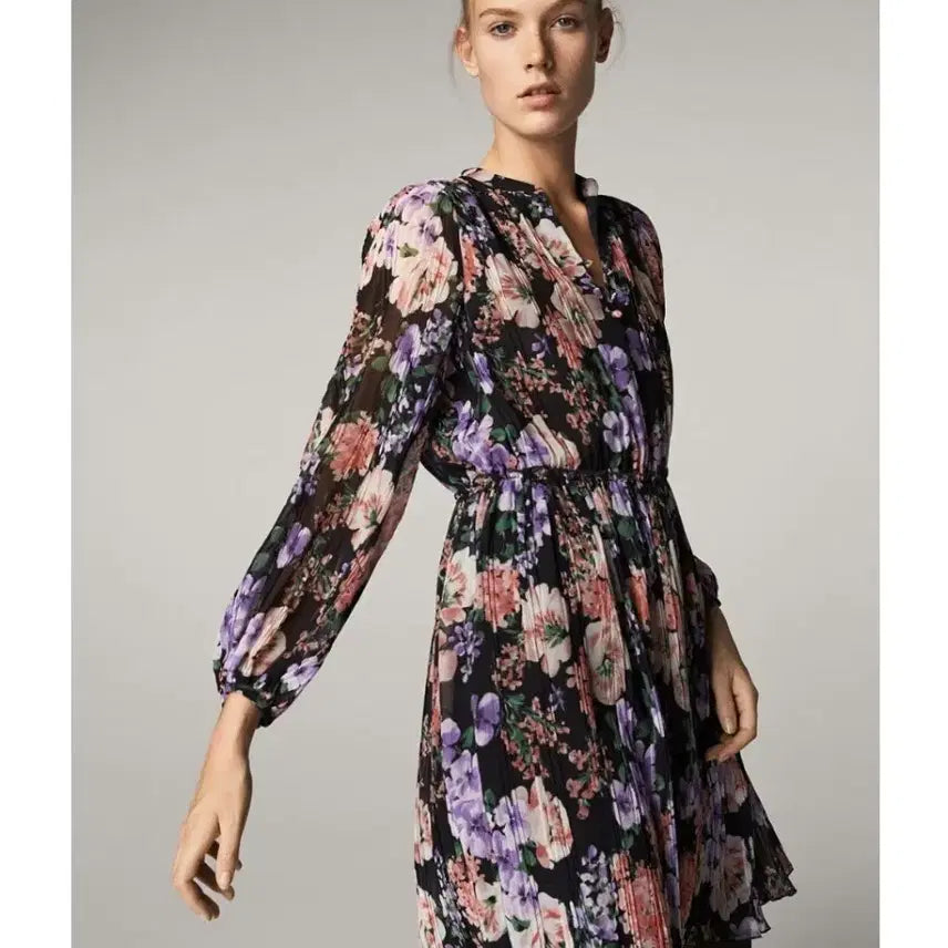 [BUNJANG] Massimo Dutti Floral Chiffon Dress / Massimo Dutti 마시모두띠 플라워 원피스