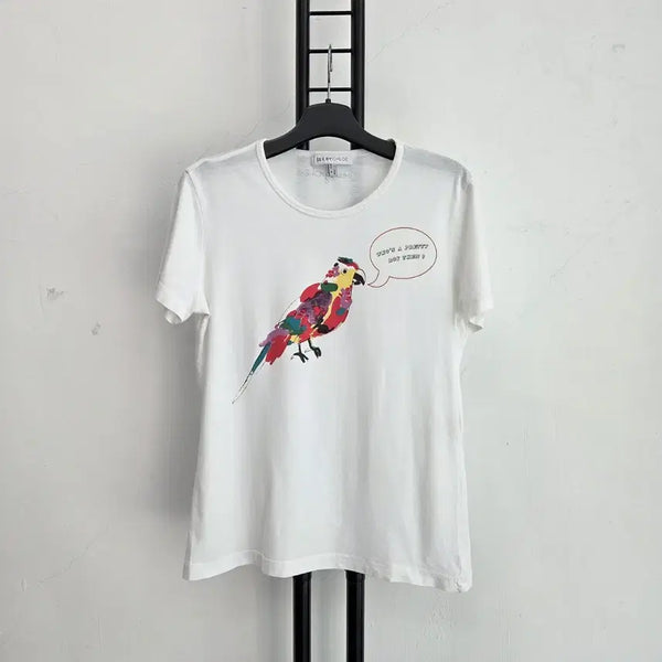 [BUNJANG] Authentic See by Chloé Parrot Print T-Shirt / 정품 씨바이끌로에 앵무새 프린팅 티셔츠