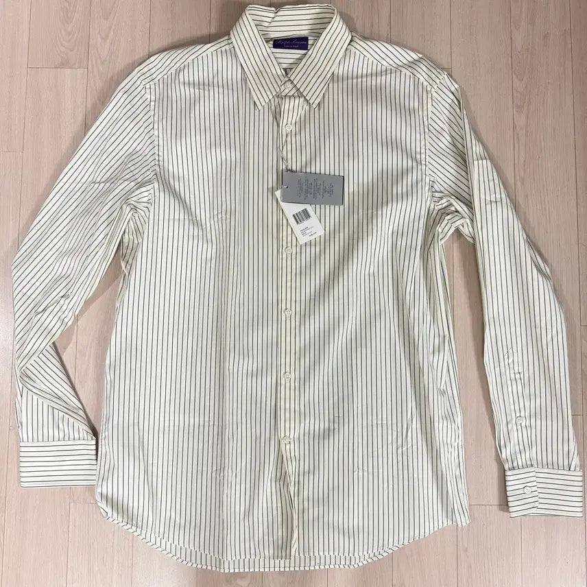 [BUNJANG] Ralph Lauren Purple Label Stripe Cotton Shirt (New) / 랄프로렌 퍼플라벨 스트라이프 코튼 셔츠 새제품