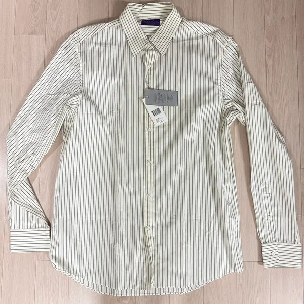 [BUNJANG] Ralph Lauren Purple Label Stripe Cotton Shirt (New) / 랄프로렌 퍼플라벨 스트라이프 코튼 셔츠 새제품