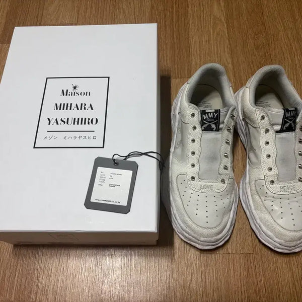 [BUNJANG] Mihara Yasuhiro x Lowercase Wayneforce White Sneakers / 44)미하라야스히로x로어건즈 웨인포스 화이트