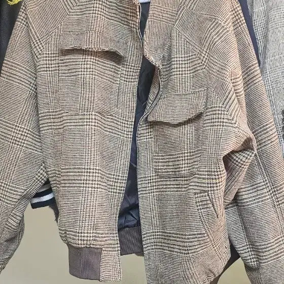 [BUNJANG] Checkered Pattern Blouson Old Vintage Jacket / 체크 패턴 블루종 올드 빈티지 재킷