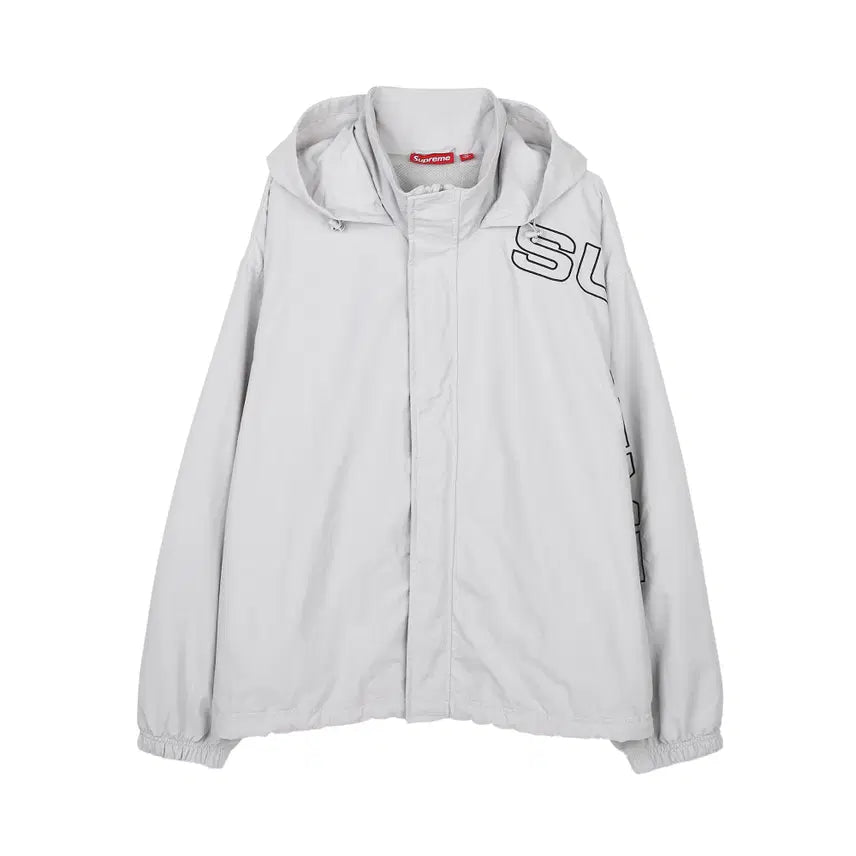 [BUNJANG] Supreme Spellout Embroidered Track Jacket Grey L (24FW) / [L] 슈프림 스펠아웃 자수 트랙 자켓 그레이 - 24FW
