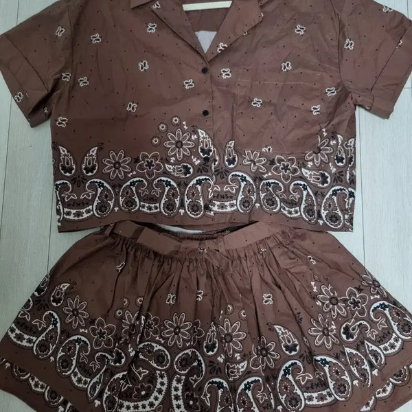 [BUNJANG] Maje Paisley Pattern Linen Set / maje 페이즐리 셋업 2사이즈