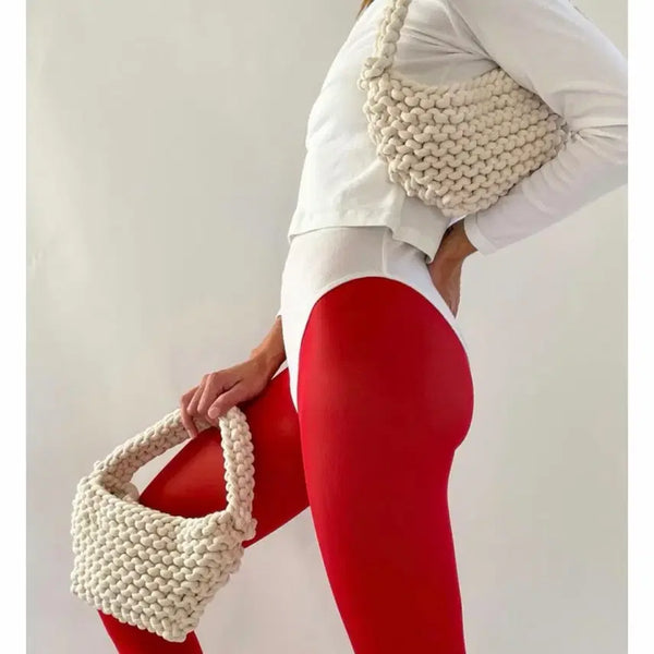 [BUNJANG] Pien Studio Knit Bag Ivory M / Pien studio 니트 가방 아이보리 M