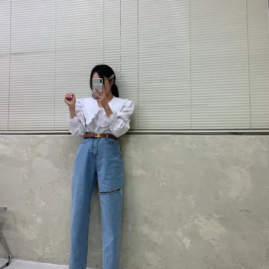 [BUNJANG] Bellita Distressed Denim Jeans (S) / 새상품 찢배기 청바지(s)